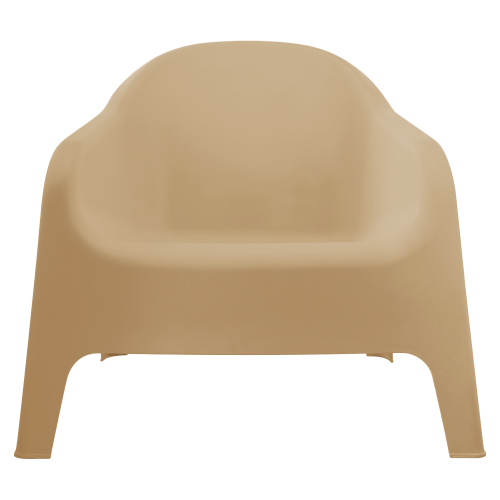 Stohovateľné kreslo, hnedá, plast, SOKRA NEW