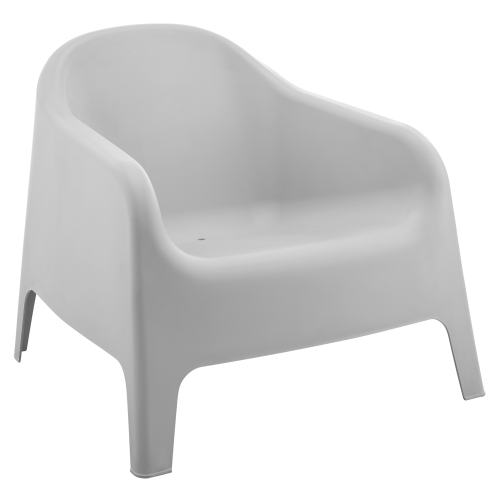 Stohovateľné kreslo, sivá, plast, SOKRA NEW