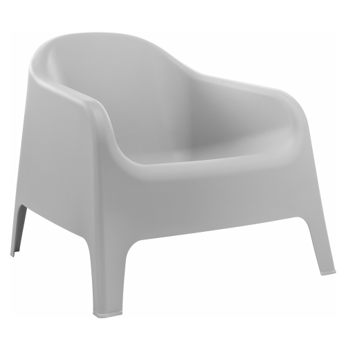 Stohovateľné kreslo, sivá, plast, SOKRA NEW