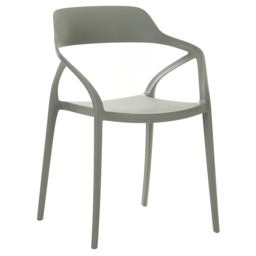 Stohovateľná stolička, sivá, ALFIO