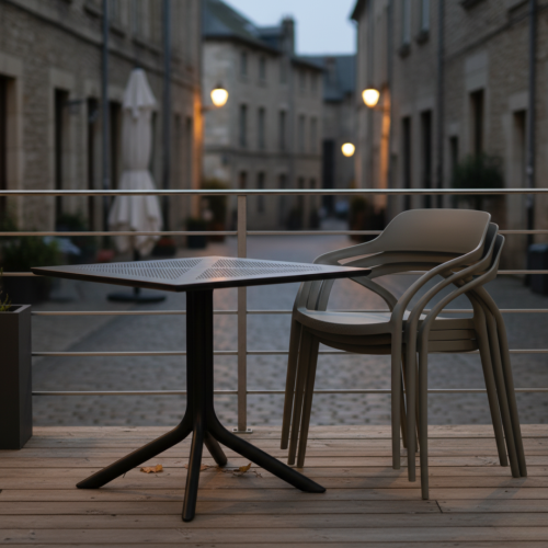 Stohovateľná stolička, sivá, ALFIO