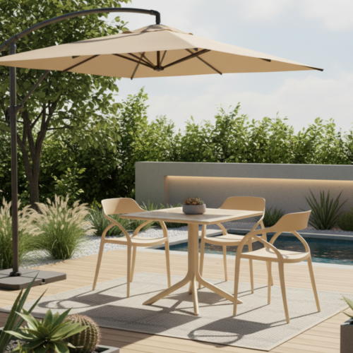 Stohovateľná stolička, sivohnedá Taupe, ALFIO