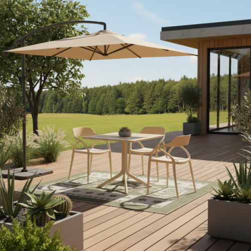 Stohovateľná stolička, sivohnedá Taupe, ALFIO