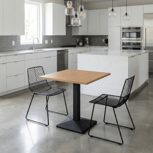 Jedálenský bistro stôl, dub sonoma/čierna, 70x70 cm, RINALDO TYP 1