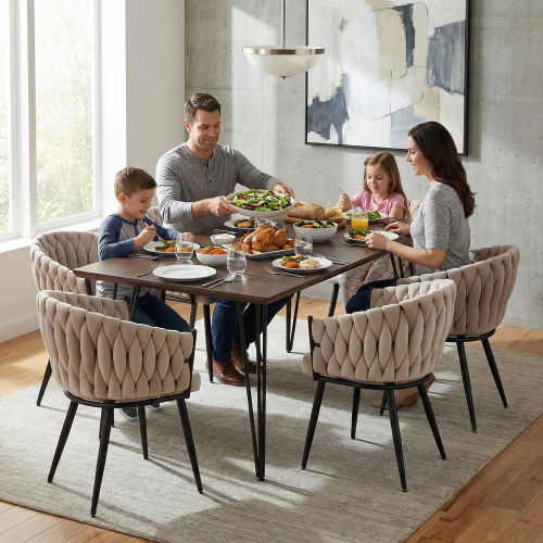 Jedálenské kreslo, svetlobéžová Velvet látka/čierna, BLER