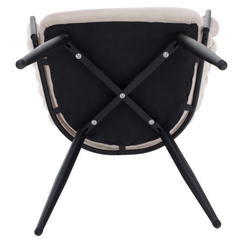 Jedálenské kreslo, svetlobéžová Velvet látka/čierna, BLER