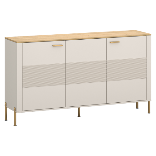 Komoda, kašmír/dub kamenný, RUNOL 3D