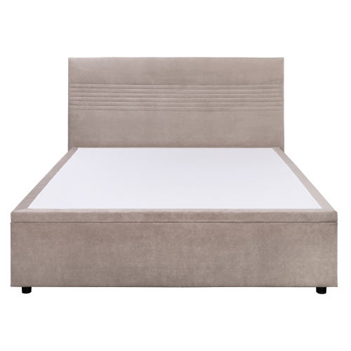 Posteľ s úložným priestorom, 160x200, béžová, RUNOL