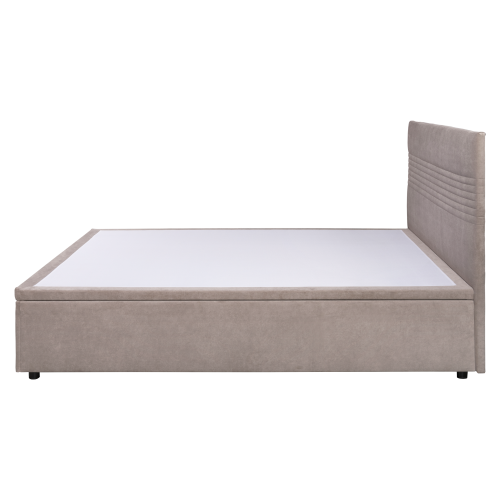 Posteľ s úložným priestorom, 160x200, béžová, RUNOL