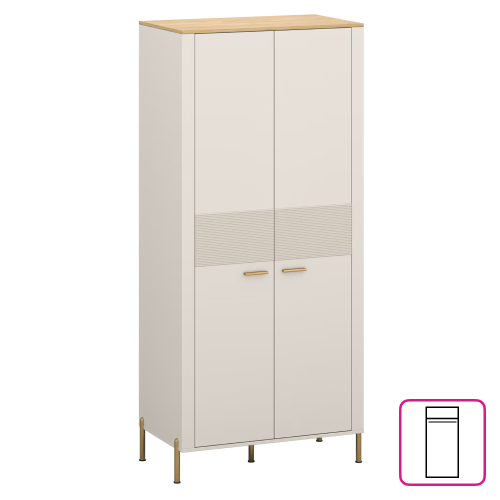 Skriňa, kašmír/dub kamenný, RUNOL 2D