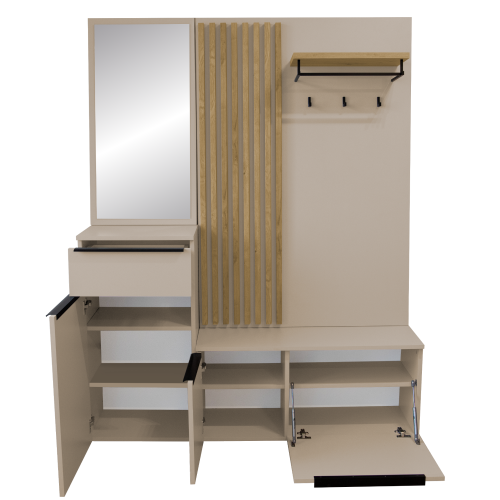 Predsieňová zostava, kašmír matná/dub artisan, ALIVA V1