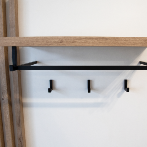 Predsieňová zostava, biela extra vysoký lesk HG/dub artisan, ALIVA V2