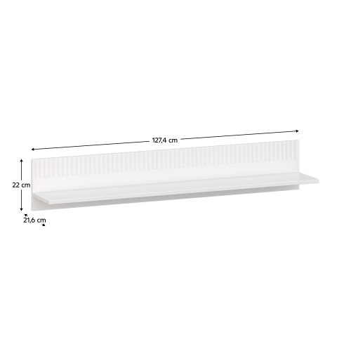 Závesná polica 130, biela, VELIS