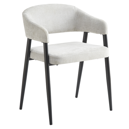 Dizajnové jedálenské kreslo, svetlosivá/čierna, NIZAR TYP 2