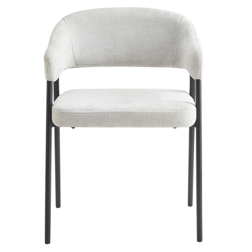 Dizajnové jedálenské kreslo, svetlosivá/čierna, NIZAR TYP 2