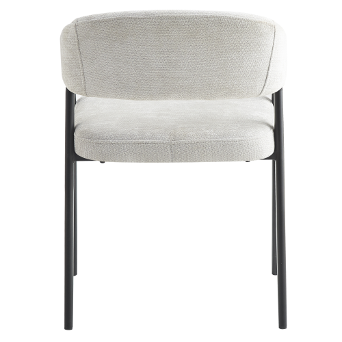 Dizajnové jedálenské kreslo, svetlosivá/čierna, NIZAR TYP 2