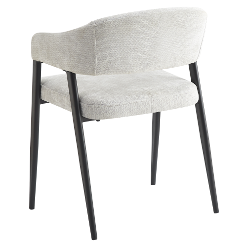 Dizajnové jedálenské kreslo, svetlosivá/čierna, NIZAR TYP 2