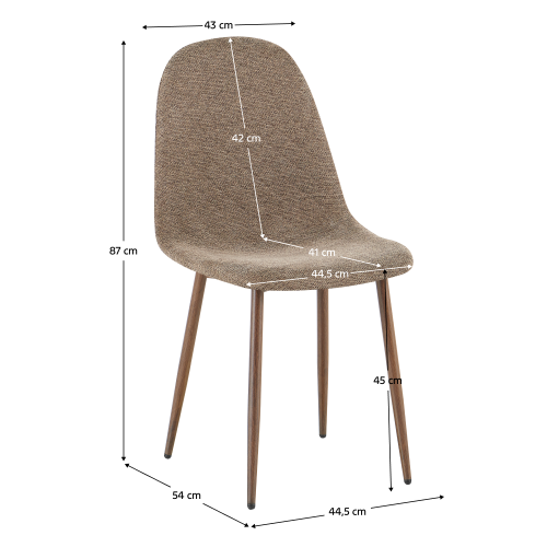 Stolička, hnedá látka/dub tmavý, LEGA 2 NEW