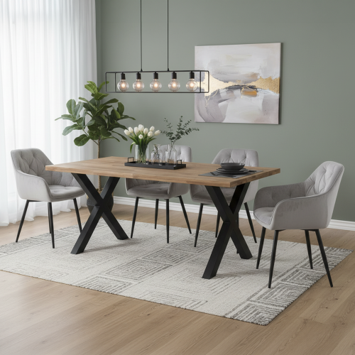 Dizajnové kreslo, svetlosivá Velvet  látka, FEDRIS 2 NEW