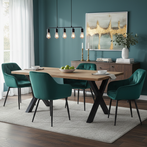 Dizajnové kreslo, zelená Velvet látka, FEDRIS 2 NEW