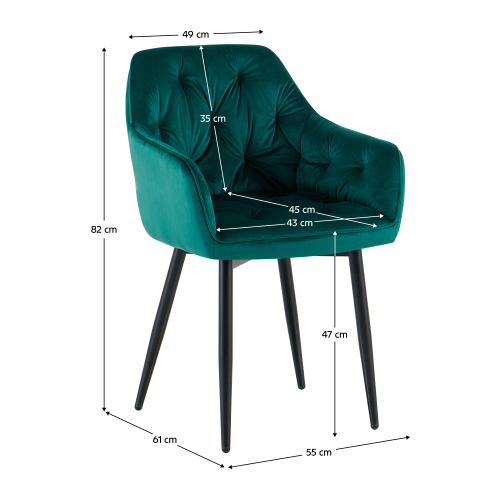 Dizajnové kreslo, zelená Velvet látka, FEDRIS 2 NEW