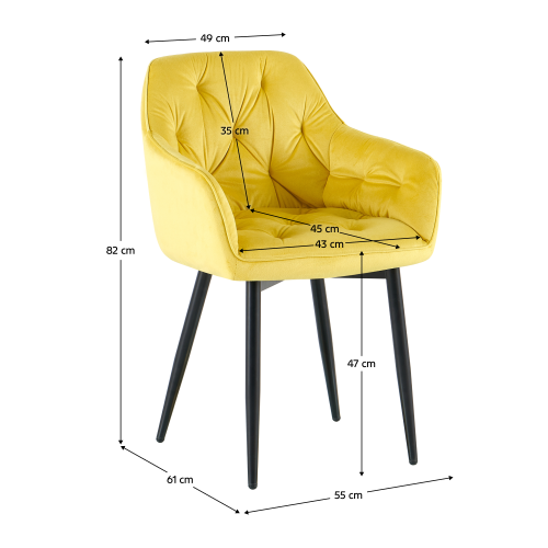 Dizajnové kreslo, žltá Velvet látka, FEDRIS 2 NEW Dizajnové kreslo, žltá Velvet látka, FEDRIS 2 NEW