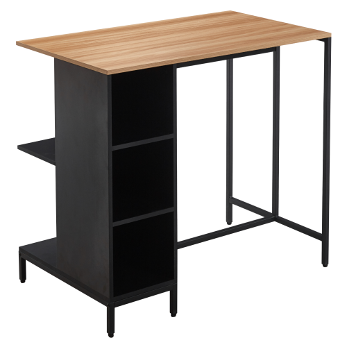 Kuchynský ostrovček, 100x60 cm, dub/čierna, FIGO