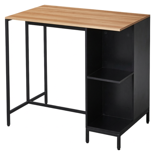 Kuchynský ostrovček, 100x60 cm, dub/čierna, FIGO