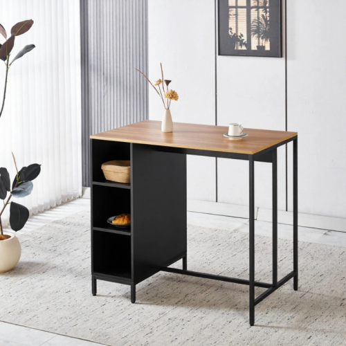 Kuchynský ostrovček, 100x60 cm, dub/čierna, FIGO