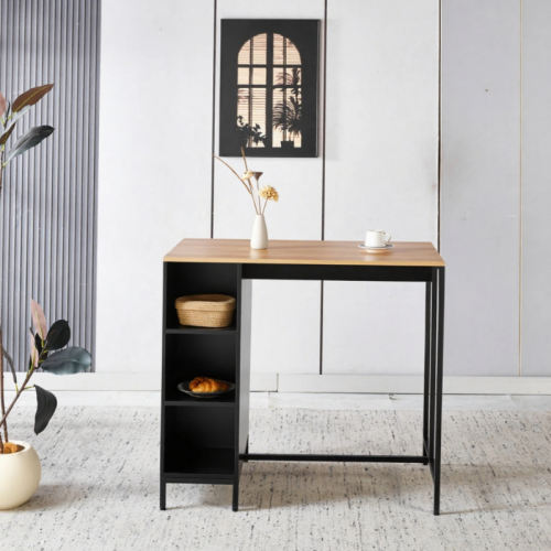 Kuchynský ostrovček, 100x60 cm, dub/čierna, FIGO