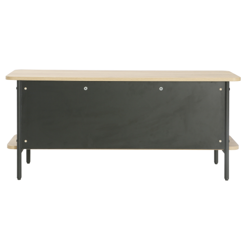 Regál, dub/čierna, SEFLOS