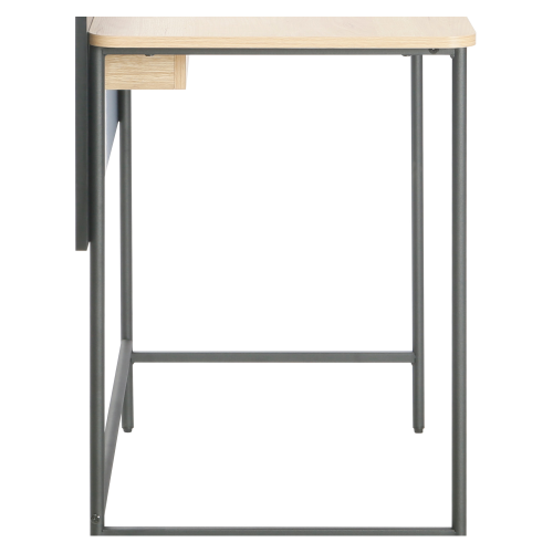 PC stôl, dub/čierna, KOMPUS