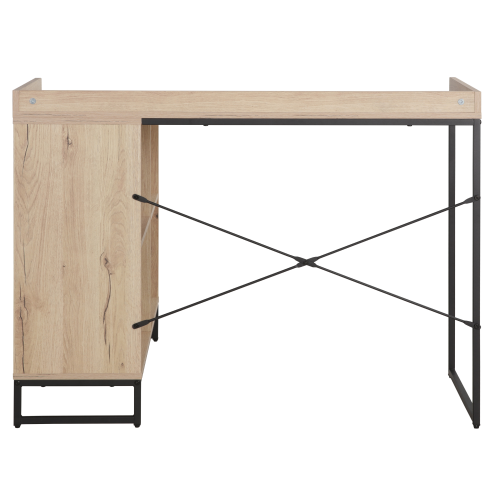 Rohový PC stôl, dub/čierna, ULOSTOL