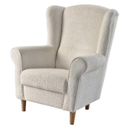 Kreslo ušiak, smotanová látka Coral, CHARLOT