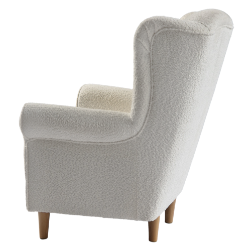 Kreslo ušiak, smotanová látka Coral, CHARLOT