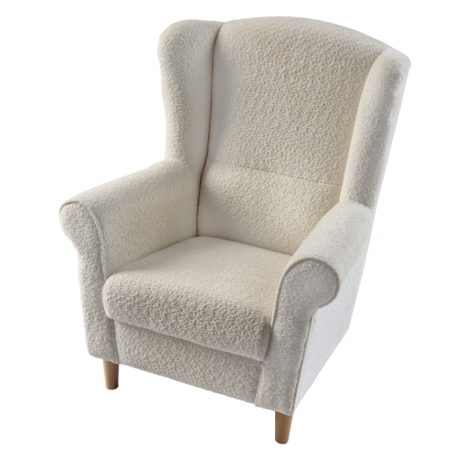 Kreslo ušiak, smotanová látka Coral, CHARLOT