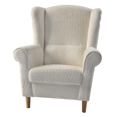 Kreslo ušiak, smotanová látka Coral, CHARLOT