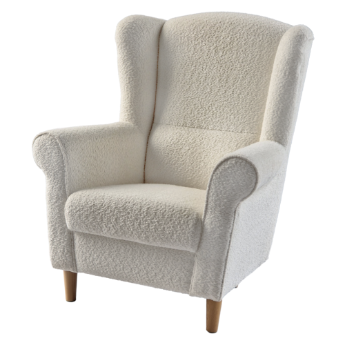 Kreslo ušiak, smotanová látka Coral, CHARLOT