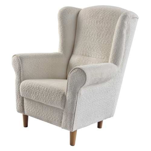 Kreslo ušiak, smotanová látka Coral, CHARLOT