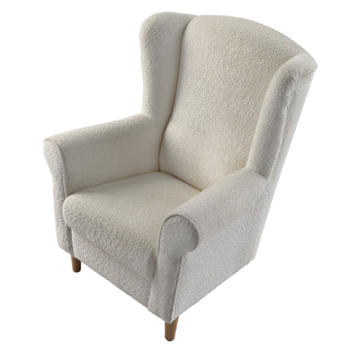 Kreslo ušiak, smotanová látka Coral, CHARLOT