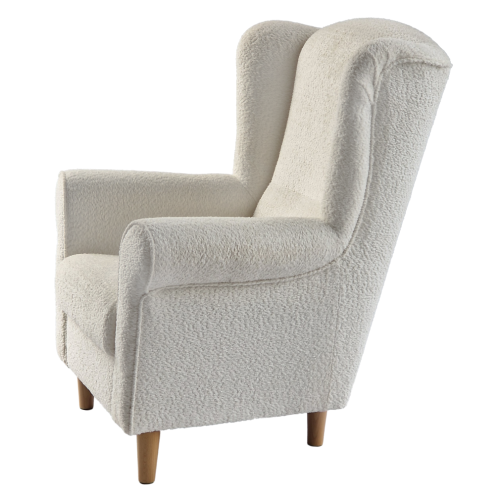 Kreslo ušiak, smotanová látka Coral, CHARLOT