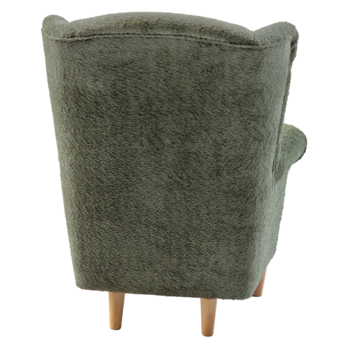 Kreslo ušiak, zelená látka Coral, CHARLOT