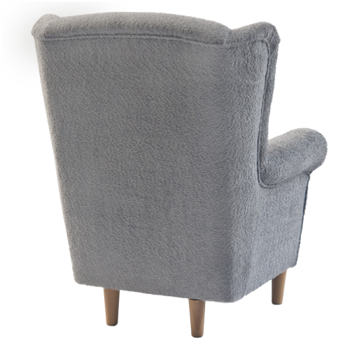 Kreslo ušiak, sivá látka Coral, CHARLOT