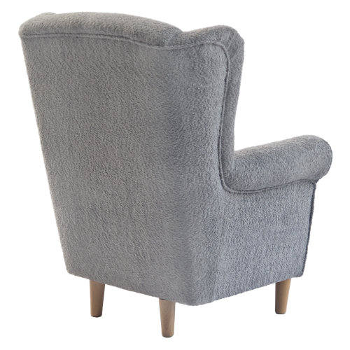 Kreslo ušiak, sivá látka Coral, CHARLOT