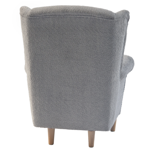 Kreslo ušiak, sivá látka Coral, CHARLOT