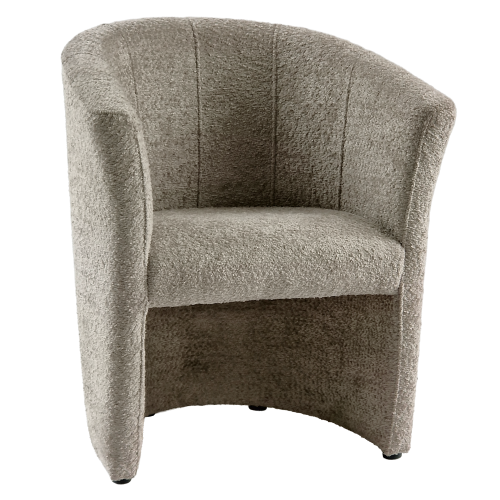 Klubové kreslo, sivobéžová Taupe látka Coral, CUBA