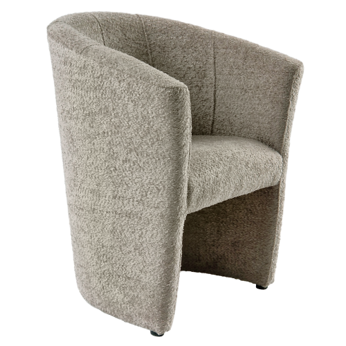 Klubové kreslo, sivobéžová Taupe látka Coral, CUBA