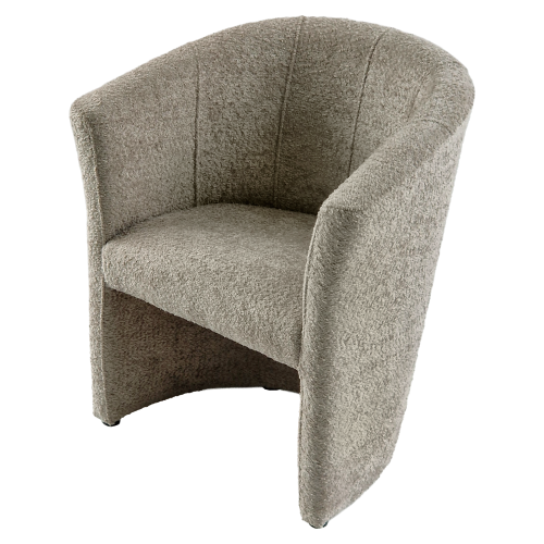 Klubové kreslo, sivobéžová Taupe látka Coral, CUBA