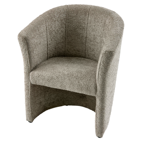 Klubové kreslo, sivobéžová Taupe látka Coral, CUBA