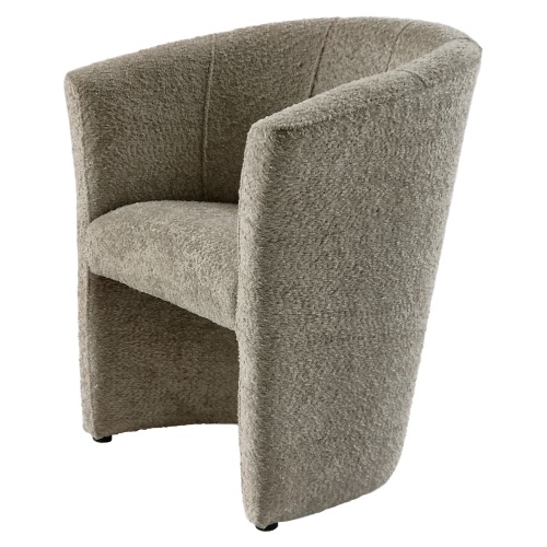 Klubové kreslo, sivobéžová Taupe látka Coral, CUBA